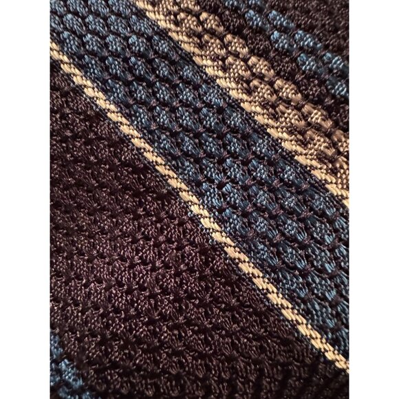 Dion Signature‎ Handcrafted Tie – Italian Pure Silk – Textured Stripe Design